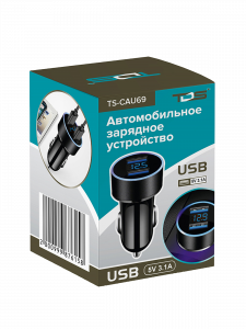 Зарядка в прикуриватель для автомобиля 2*USB TDS TS-CAU69